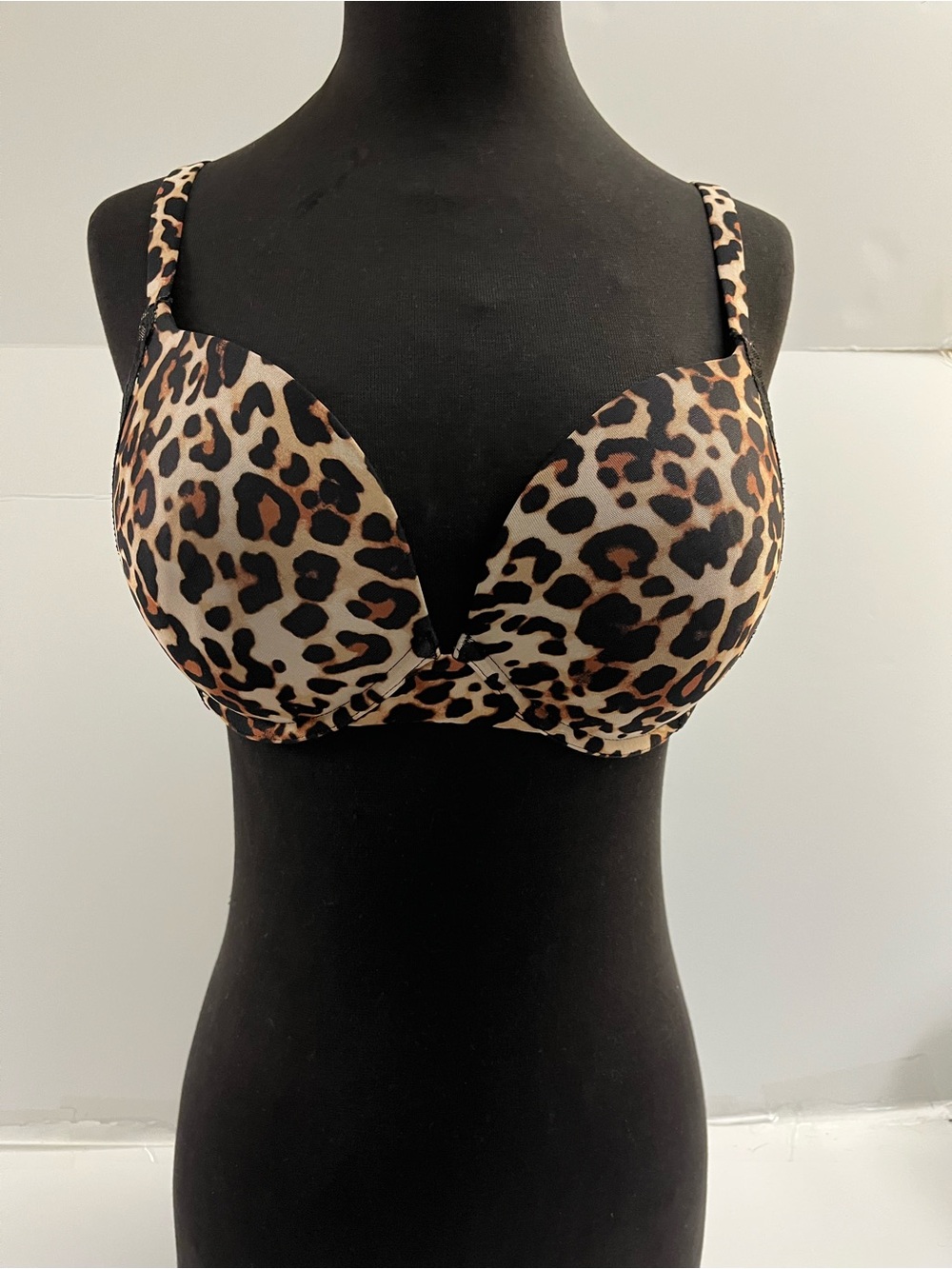 Secret Treasures Leopard Print Underwire Bra - Brown/Black/Cream